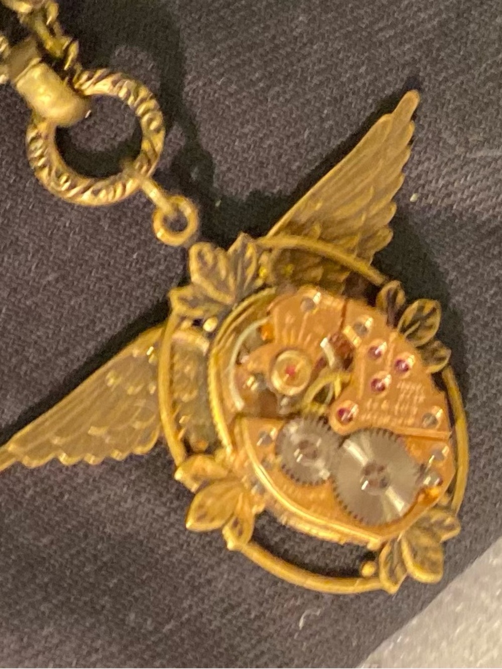 Gold-Tone Winged Steampunk Brooch Pin - Women's Jewelry